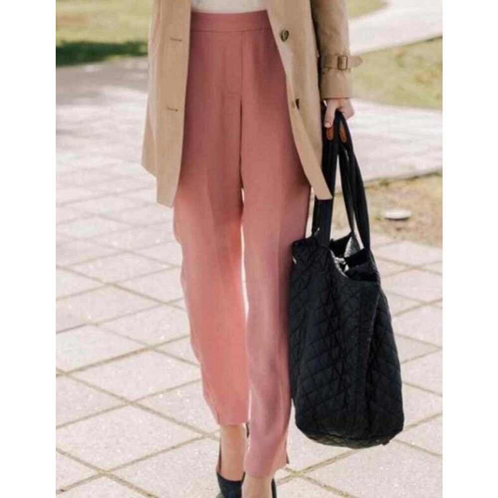 J. Crew Drapey pull-on dress pants Sz 6 dusty rose career preppy